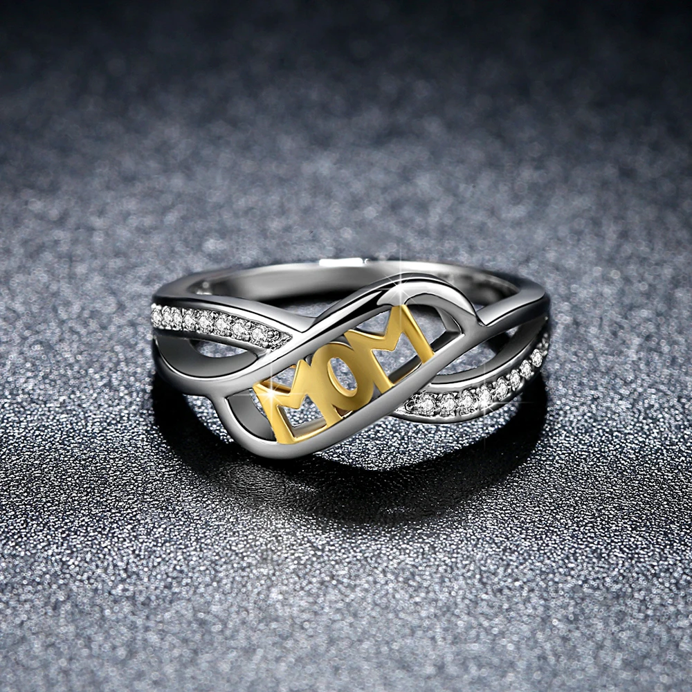 Женское кольцо с цирконом обручальное для мамы очаровательное металлическое