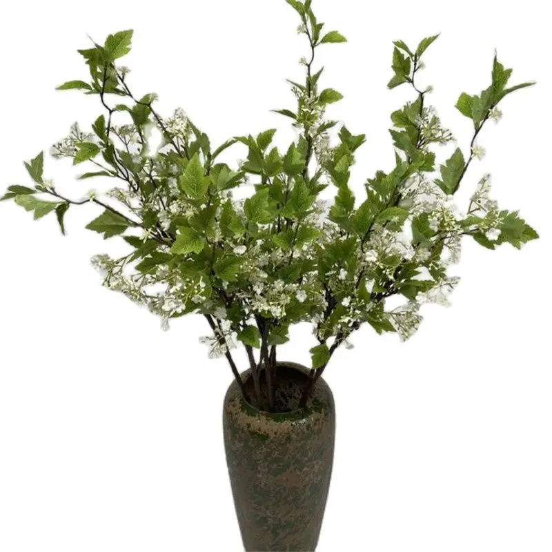 

6Pcs Fake Long Stem Gypsophila (4 Stems/Piece) 39" Length Simulation Babysbreath Green Leaf for Wedding Home Artificial Flowers