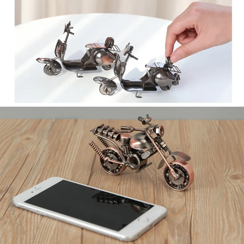 

Nordic Vintage Motorbike Iron Motorcycle Models Retro Motorcycle Car Model Home Decoration Accessories Holiday Gift Office Decor