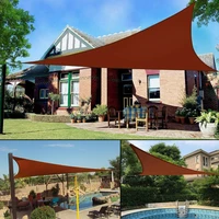 300d brown right triangle shade sail visor sun sail pool cover sunscreen awnings outdoor rainproof sun shade cloth gazebo canopy