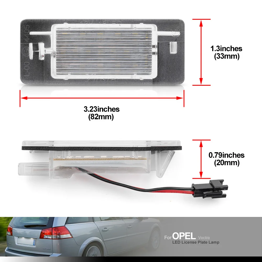 2x Canbus светильник для номерного знака Opel Vectra C Estate 2002-2008 Задний задний габаритный