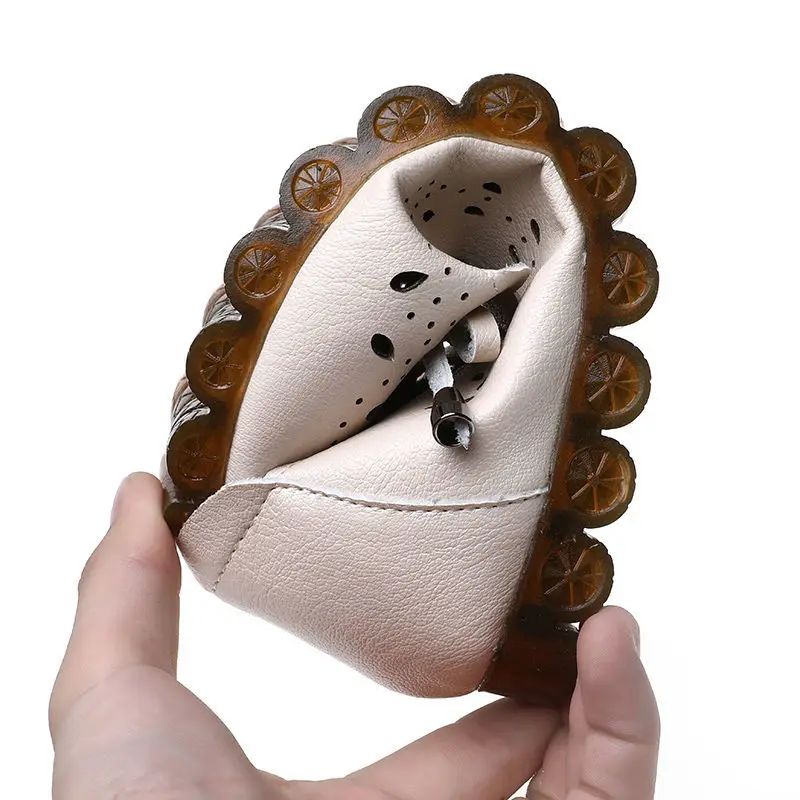 New 2021 Hot High Top Casual Shoes Women Cute Sweet Comfy Leather Loafers Autumn Flats Tenis Feminino Mother Walking Footwear