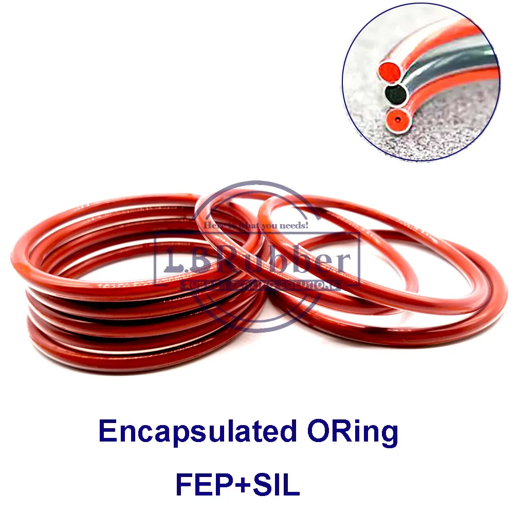 Резиновые уплотнительные кольца FEP / Silicone FPM