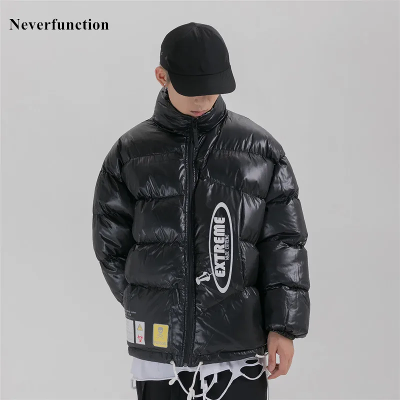 2019 корейская мода для мужчин Россия зима толстый теплый тренд печатных парки