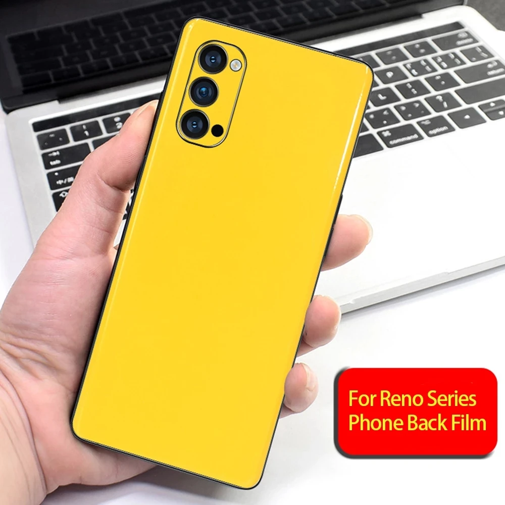 

Glossy Wrap Skin Ice Film For OPPO Reno 5 Pro Plus Reno5 + Full Skin Back Cover For Reno 4 SE 3 2 2Z Ace 10x Zoom Pure Sticker