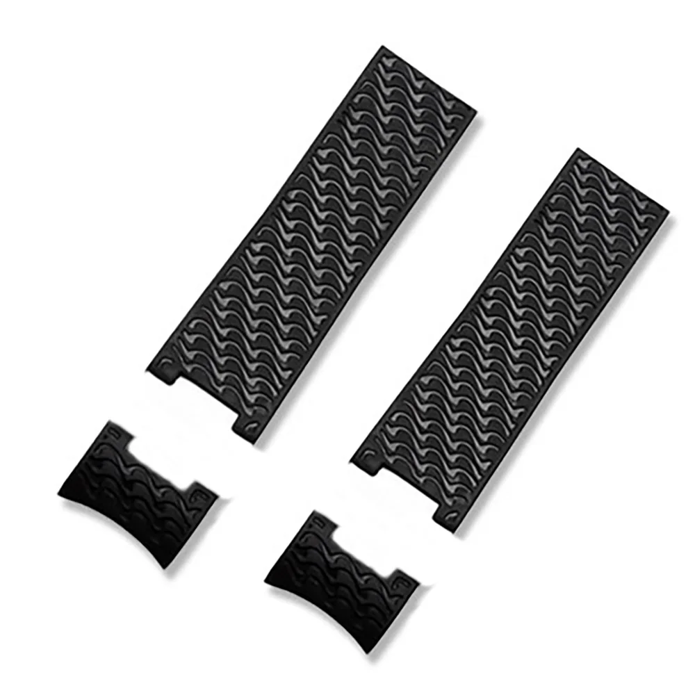 CARLYWET 22mm Top Quality Luxury Brown Waterproof Silicone Rubber Replacement Wrist Watch Band Strap Belt For Ulysse Nardin