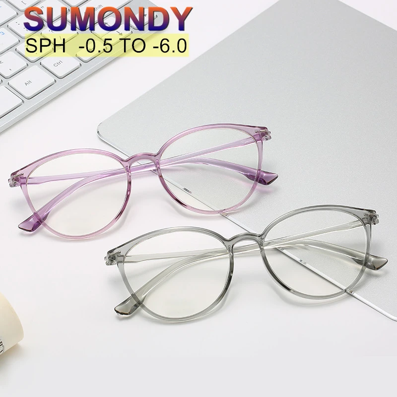 

Очки SUMONDY с диоптриями от-0,5 до-6,0 для мужчин и женщин, Рецептурные очки для близорукости, оправа из TR90, UF67