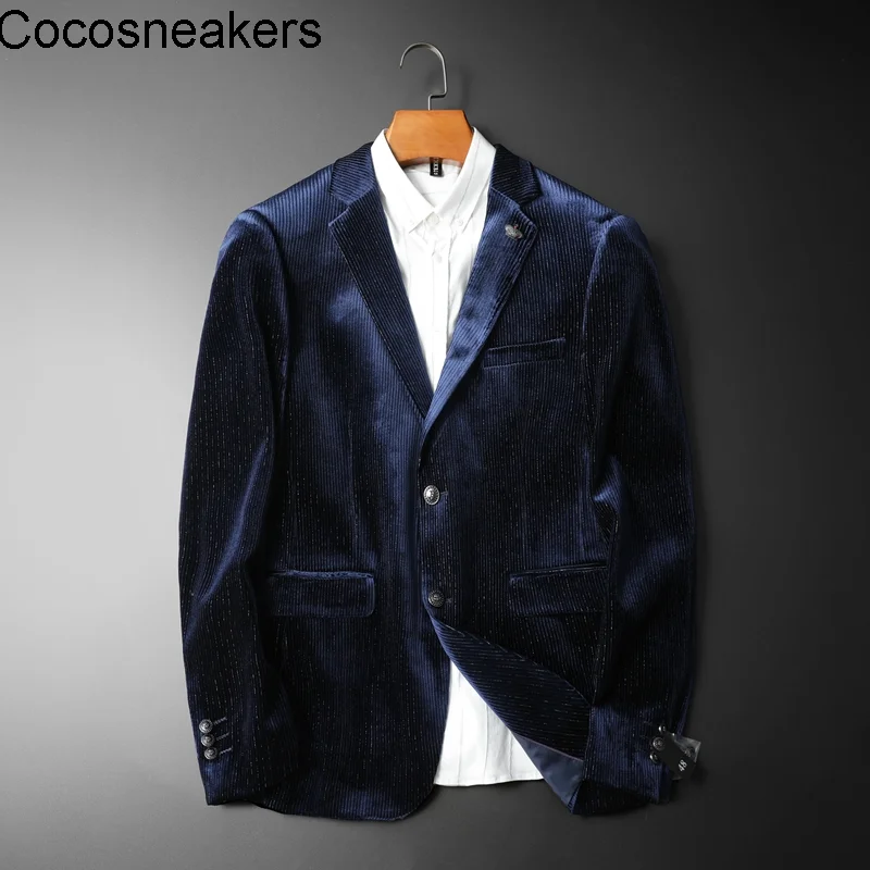 

Новый осенний костюм пальто Мужская Корейская версия приталенный Простой деловой удобный модный вельветовый Молодежный повседневный кост...