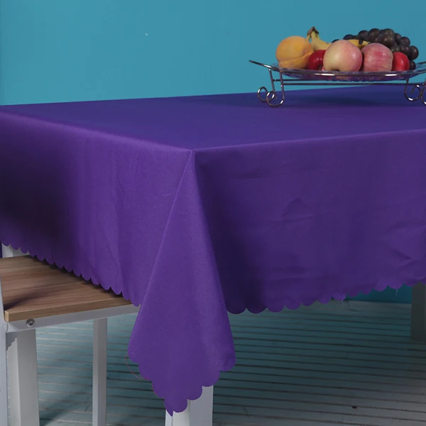 Purple YRYIE,, одноцветная белая скатерть из полиэстера, скатерть для столовой, прямоугольная, простая, красная скатерть - Цвет: Purple