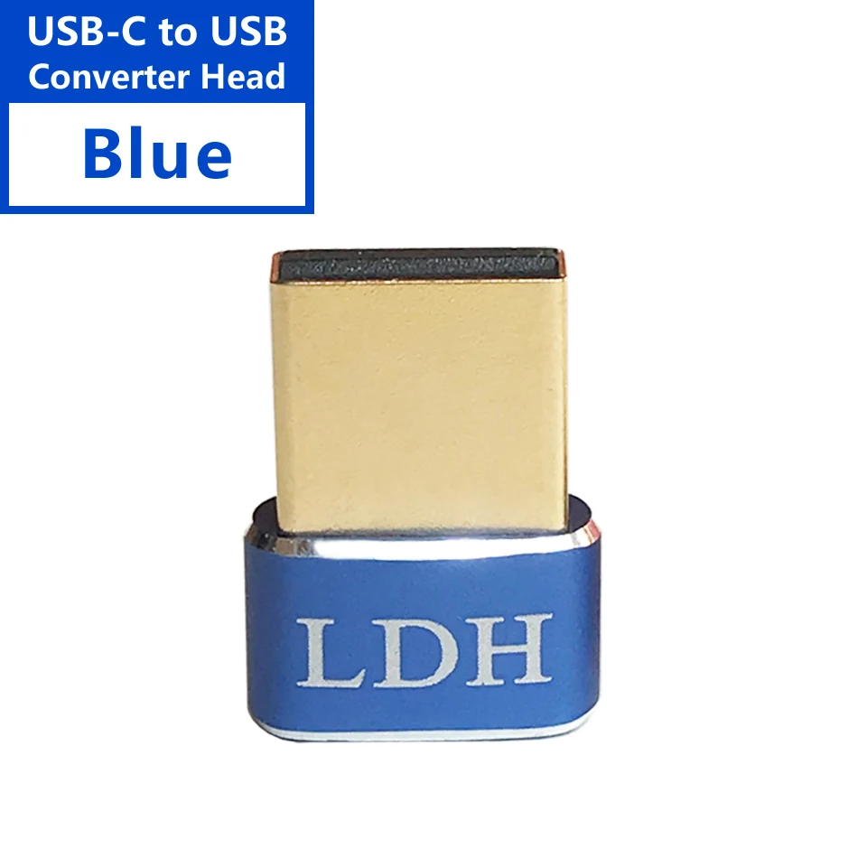 USB-C to USB Blue LDH USB-C type-C Женский к USB 3,0 type-A Мужской USB с золотым покрытием Тип C 3,1 Разъем конвертер PD адаптер для iPhone 11 pro max - Цвет: USB-C to USB Blue