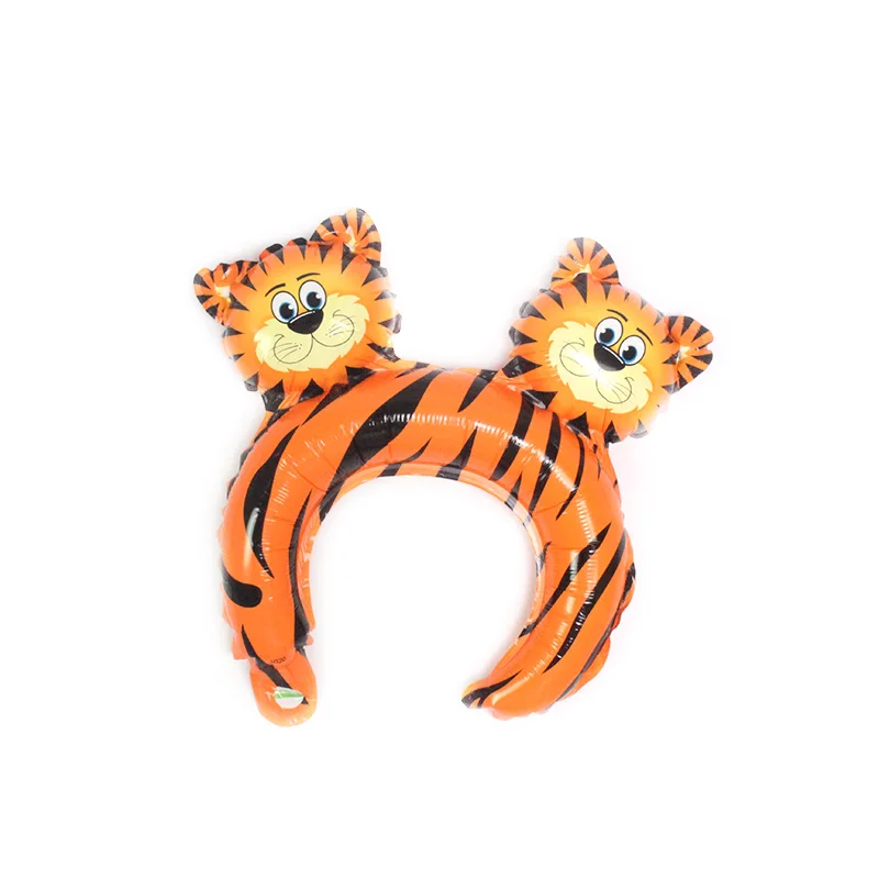 tiger TG 16 дюймов животных обруч для волос с фигуркой панды воздушные шары головные уборы с оленьими рогами детский душ сувениры День рождения Единорог вечерние globos украшения Дети - Цвет: tiger TG