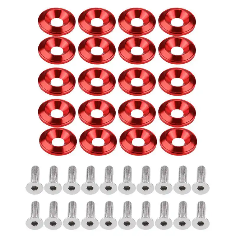 

20Pcs Aluminum Bumper/Fender Washer Bolt Engine Bay Dress Up Kit