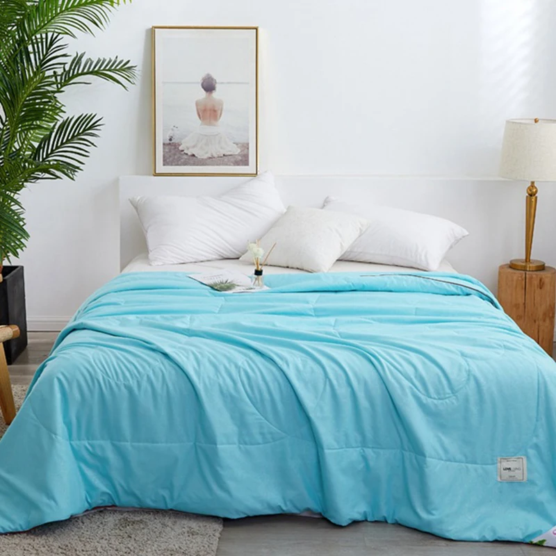 

Air conditioning quilt core single double summer thin quilt cotton filled quilted not easy to fade and not to easy to pilling