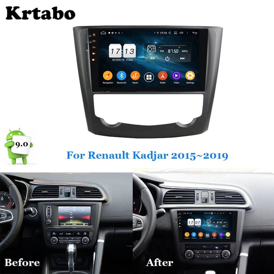 Автомобильный Радио Android мультимедийный плеер 4G ram для Renault Kadjar 2015 ~ 2019