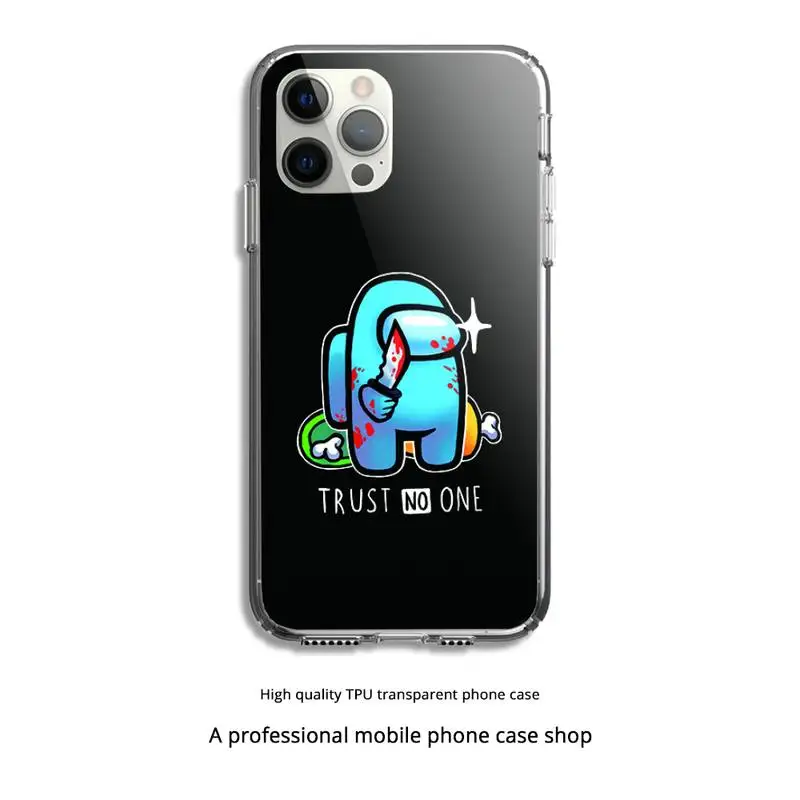 

Among Us Phone Case Clear Cover For Iphone 5 6 7 8 11 12 plus XR X XS SE2020 11/12PRO Max Transparent Cases