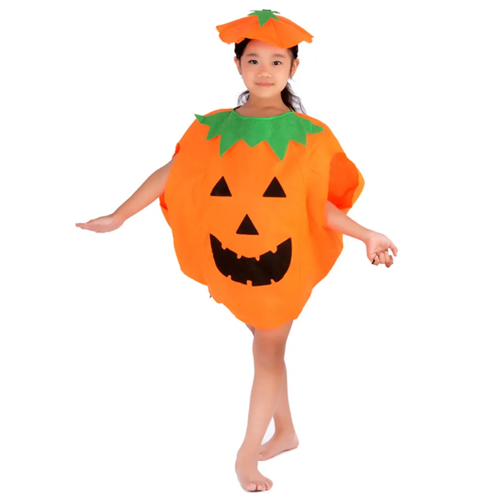 

Cute Halloween Pumpkin Dress for Kids Adults Game Performance Costume Party Cosplay Clothing XRQ88