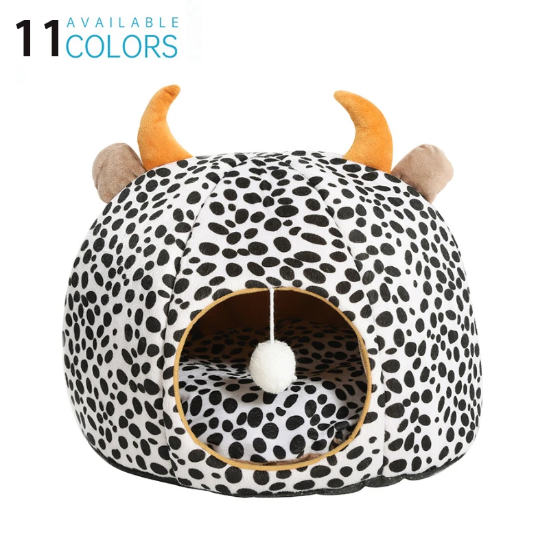 

домик для кошки товары для кошек кошачий домик Милая кошачья кровать, теплая корзина для домашних питомцев, удобное откидное кресло-кровать...