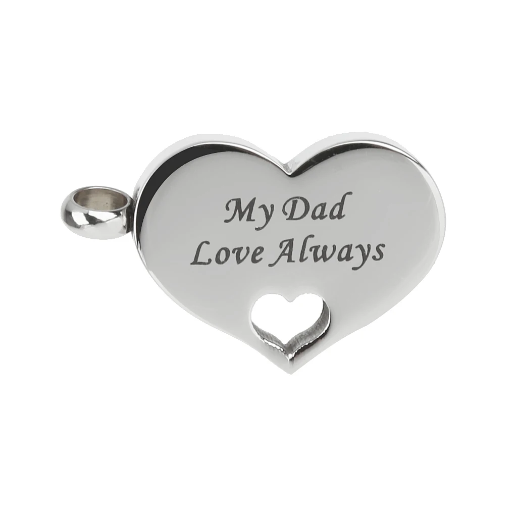 Памятный сувенир my dad love always в форме сердца для кремации памятный кулон виде