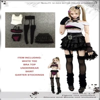 16 fashion fluffy short skirt punk suit costume models for 12 collectible action figure diy accessories