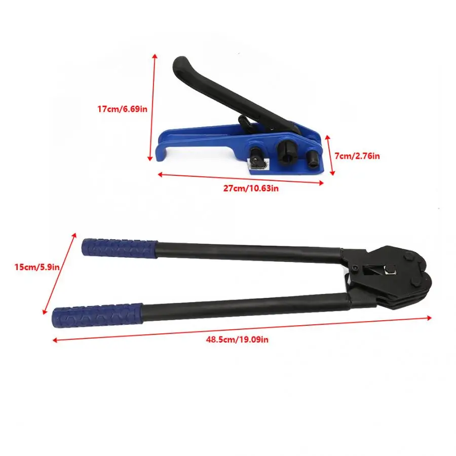 

Woodworking Tool Set Blue Manual Steel Strap Tensioner Crimper Belts Strapping Banding Tool Packing Machine