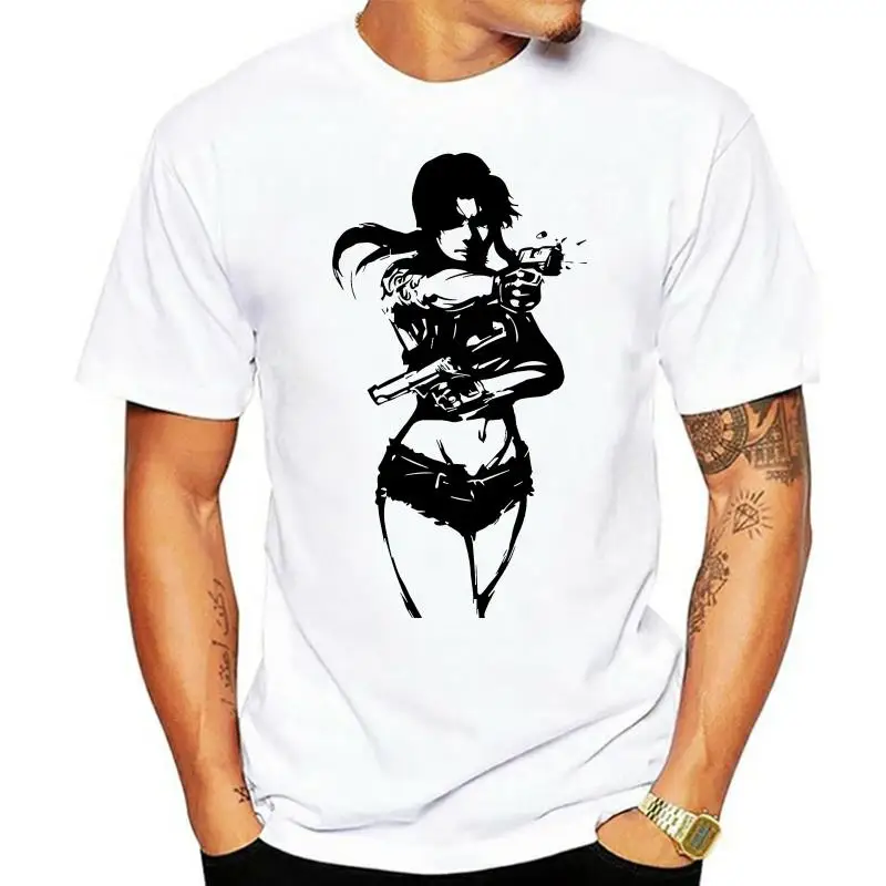 

Черная Лагуна аниме Revy минималистичное искусство для мужчин (доступно для женщин) серая футболка мультяшная Футболка Мужская Унисекс Новая...