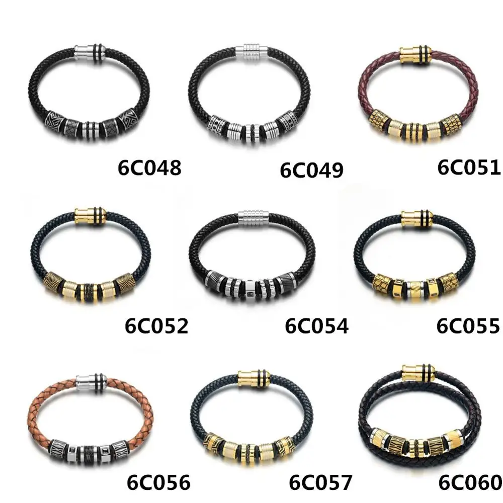 Мужской браслет с бусинами и магнитной застежкой | Украшения аксессуары