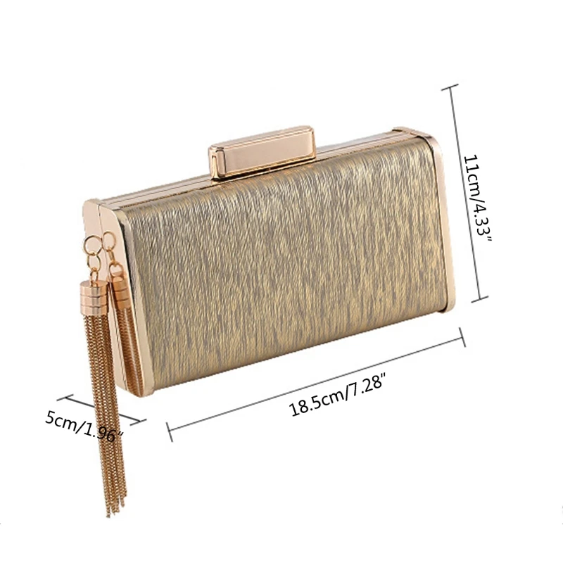 

Womens Dinner Evening Handbag with Tassel Sequin Banquet Purse Crystal Messenger Bag Wedding Party Prom Crossbody Bag