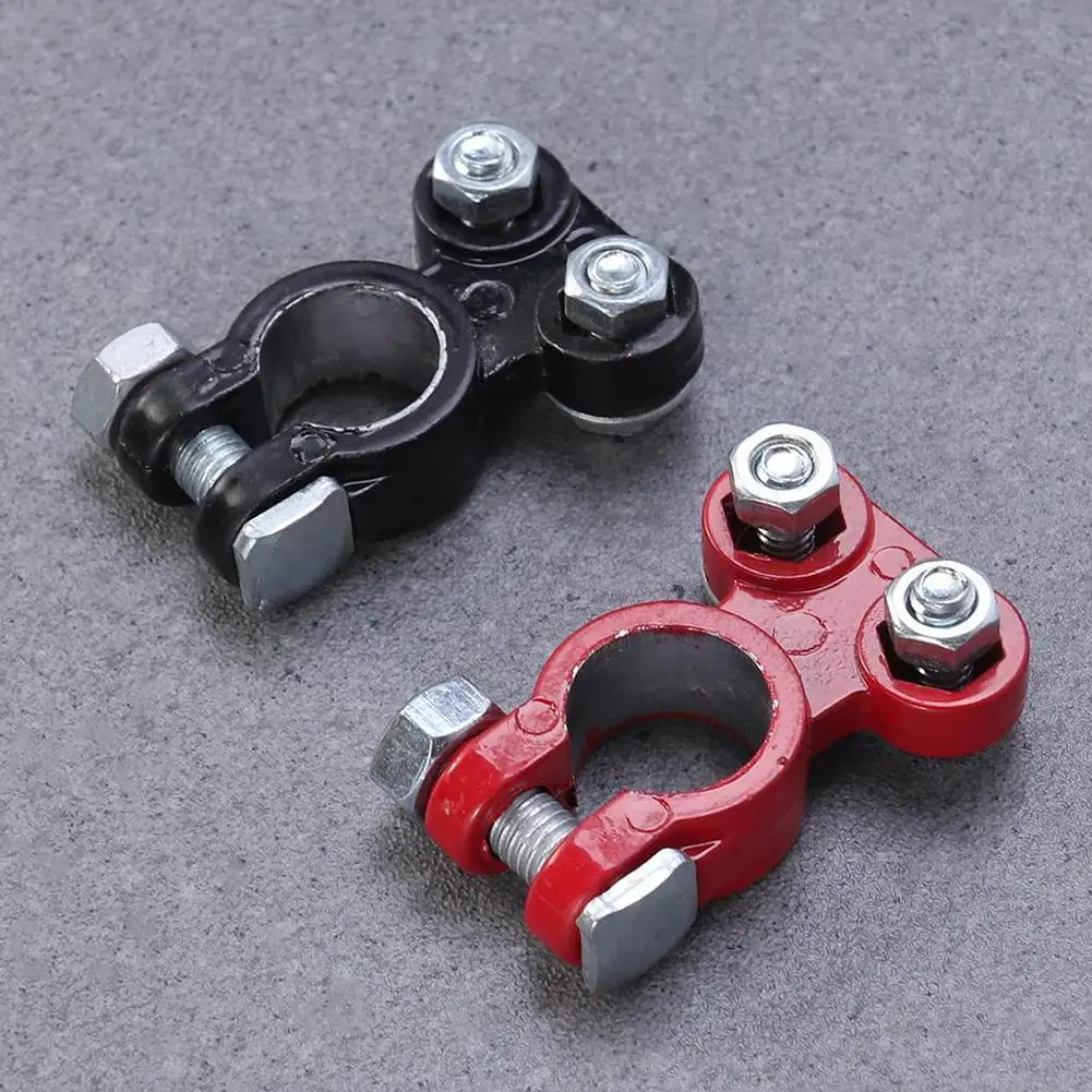 

NEW 1 Pair Conductivity Universal Positive Aluminum Magnesium Terminals Connector Car Boat Clamp Negative Battery For Motoc V4W2