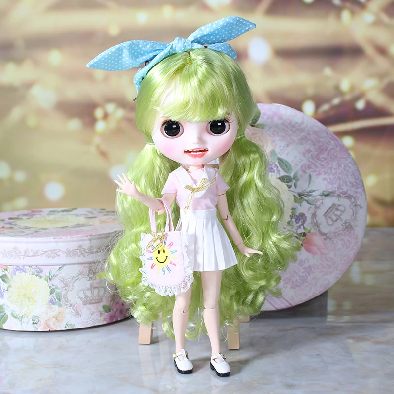 ICY factory blyth кукла на заказ кукла 1/6 bjd белая кожа суставное тело, новое матовое лицо открытый рот закрытые глаза