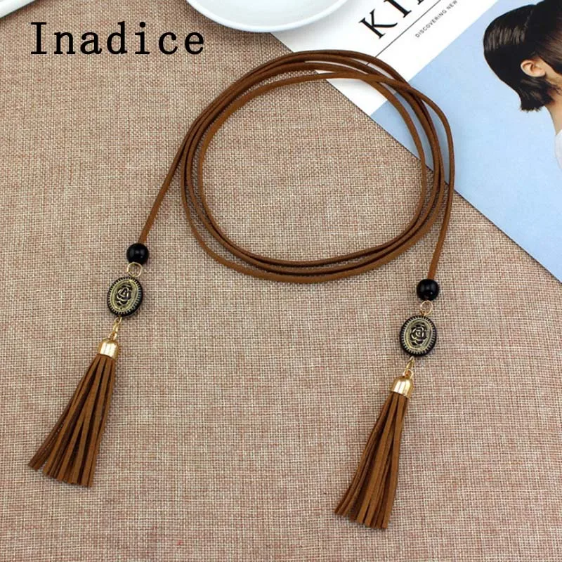 Inadice Новый этнический Ветер пояс шнур платье аксессуары ремень женский