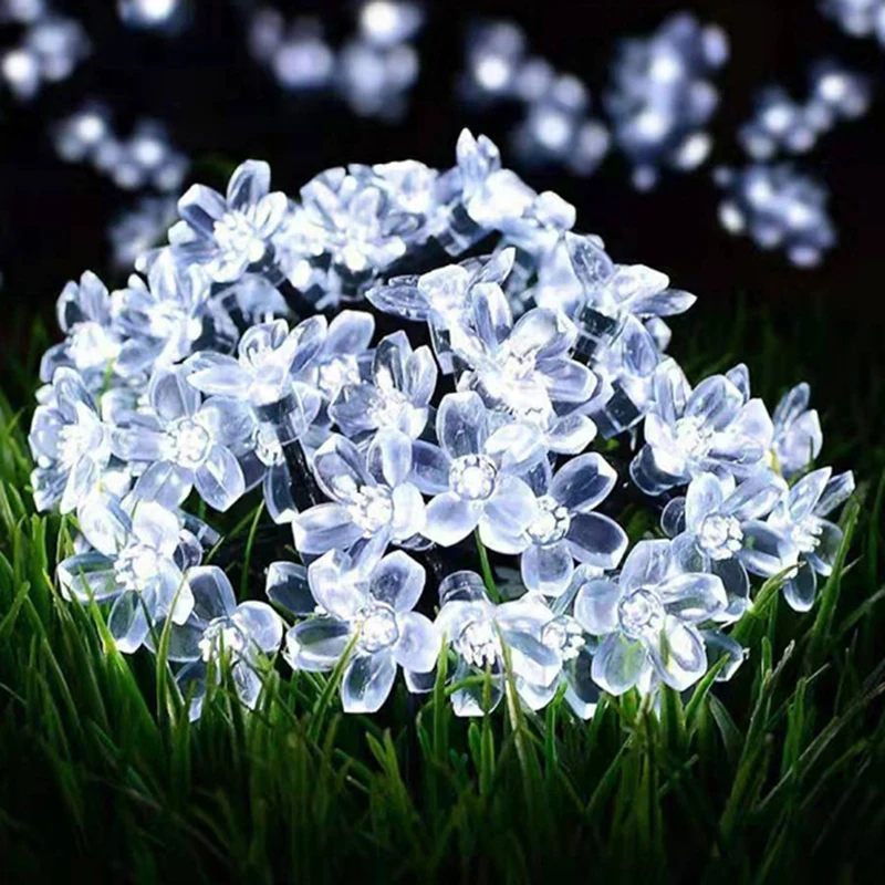 

New Hot Sale Flower Garland For The Street, Solar Garden LED String Lights Waterproof 5M /7M
