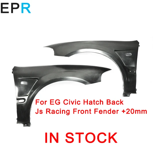 Для EG Civic FRP Fiber Glass Hatch Back Js Racing переднее крыло + 20 мм для Honda стекловолокно