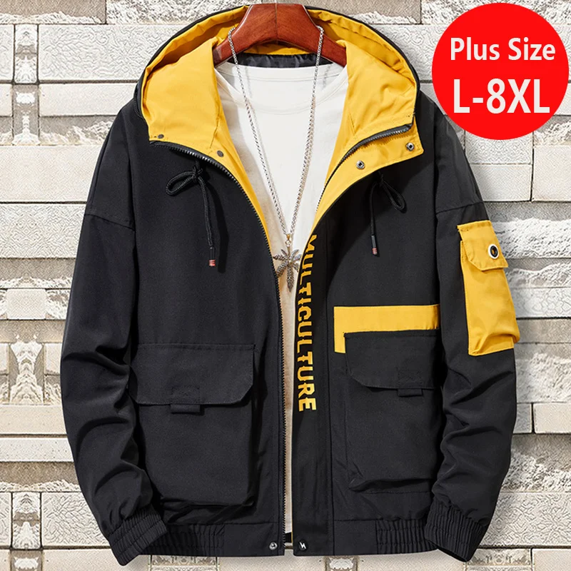 

Мужская ветрозащитная куртка на молнии, размеры до 8XL