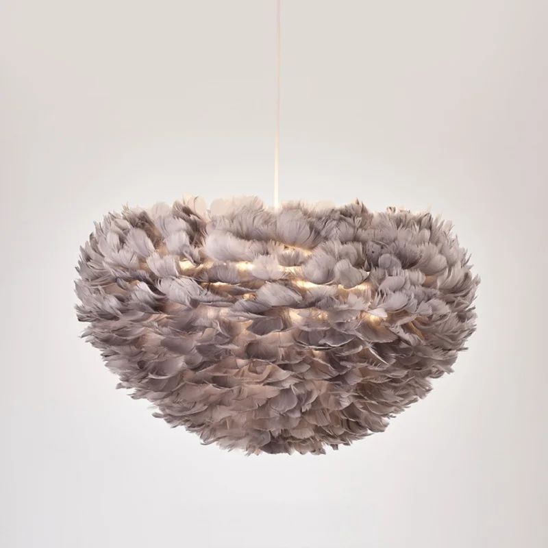 Feather Pendant Lights Hanglamp Lamp Nordic Design Lustre Vintage Loft Decor Dining Room Kitchen Home Light Fixtures LED | Лампы и
