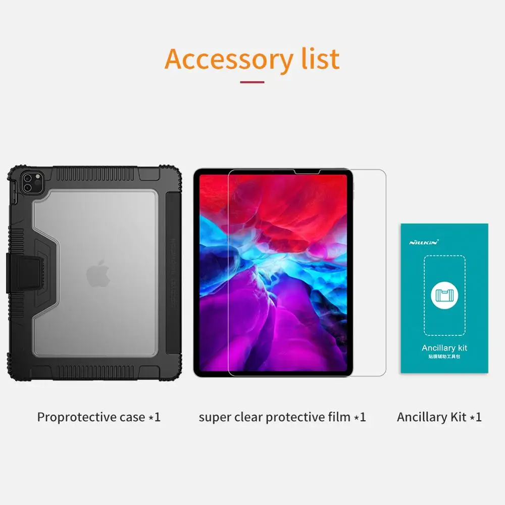 Для iPad Pro 12 9 2020 противоударный ПУ Бампер Жесткий ПК кожаный флип-чехол для чехол