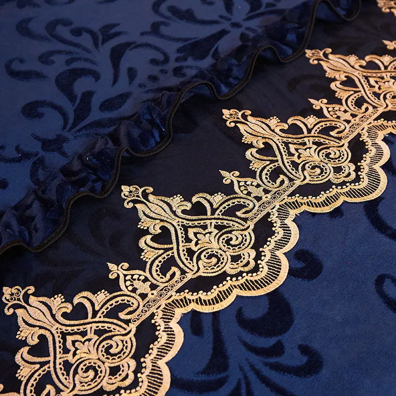 Европейская принцесса кружевной теплый бархатное лоскутное одеяло чехол