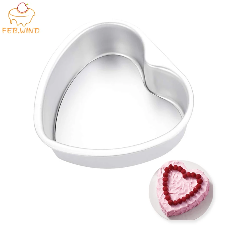 Форма для торта в форме сердца 3/6/8/10 дюйма алюминиевая форма торта/олово со