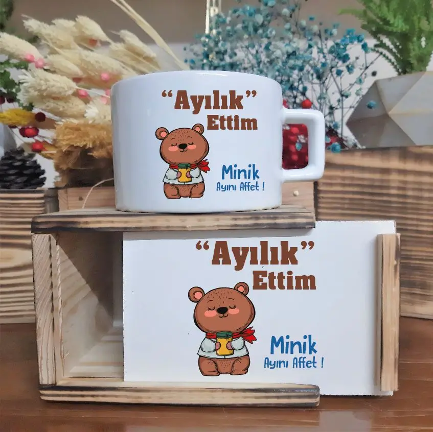 

My apologies Themed Wood Boxed Luxury Cup Mug