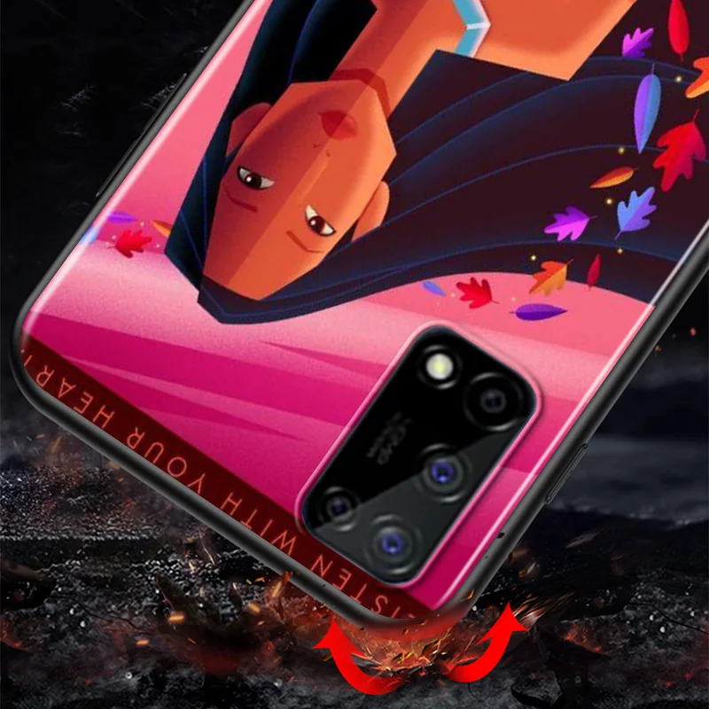 

Disney Cartoon Animation Movie For Honor V9 Play 3E 8S 8C 8X MAX 8A 2020 Prime 8 7S 7A Pro 7C Soft TPU Silicone Black Phone Case