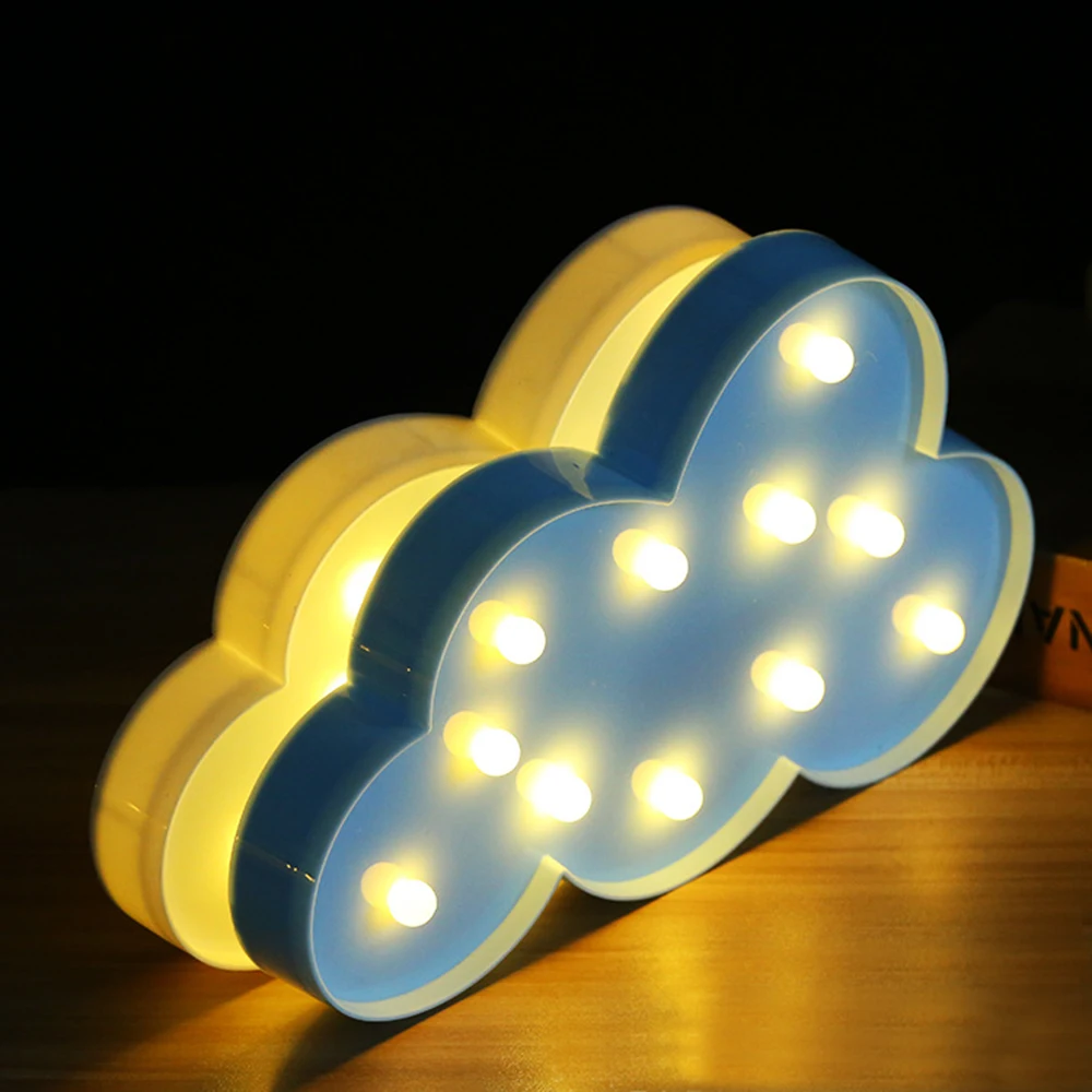3D облака BRELONG теплое белое украшение светильник для детской комнаты Рождество