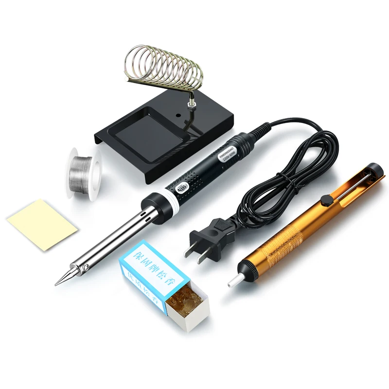 

TAITU Soldering Iron Kit Temperature 220V 40W 60W LCD Solder Welding Tools Ceramic Heater Soldering Tips Desoldering Pump