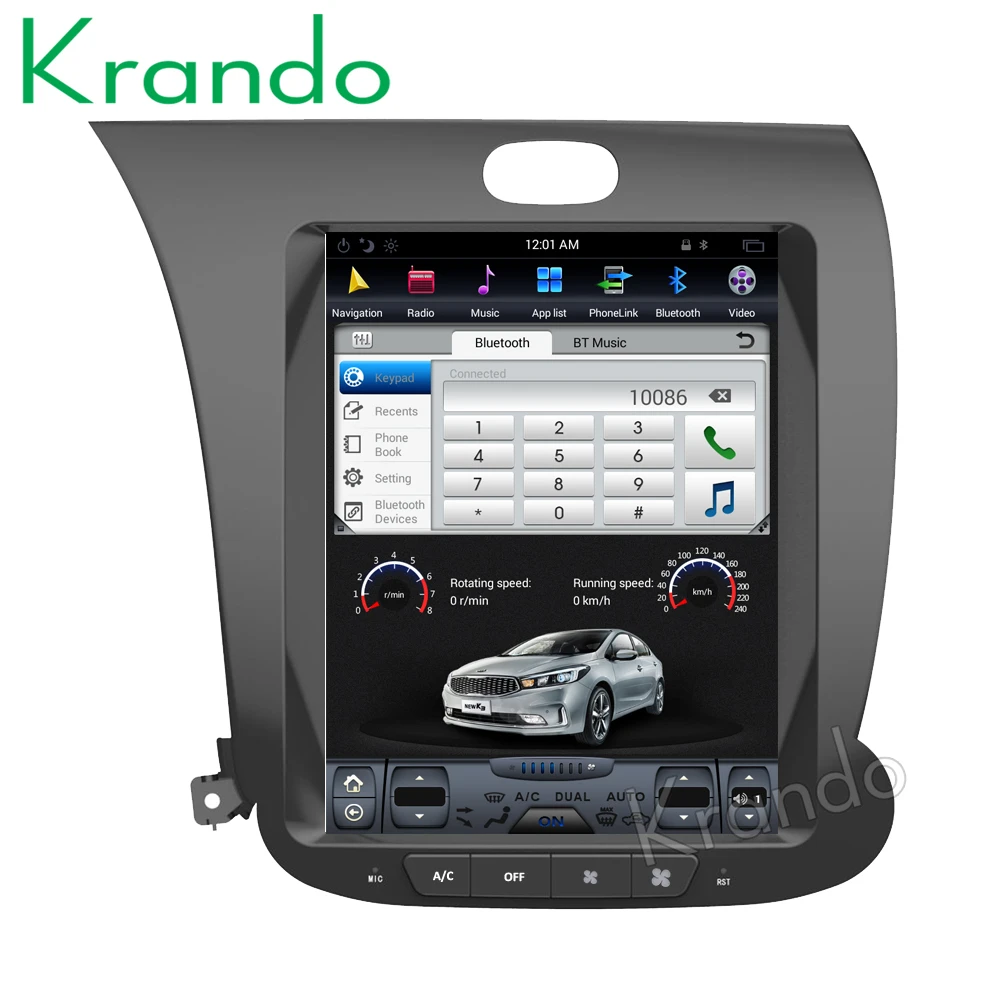 Krando Android 9 0 10 4 &quotдля Kia Cerato/K3/Forte 2013 + GPS Тесла стиль радио тюнер Автомобильная