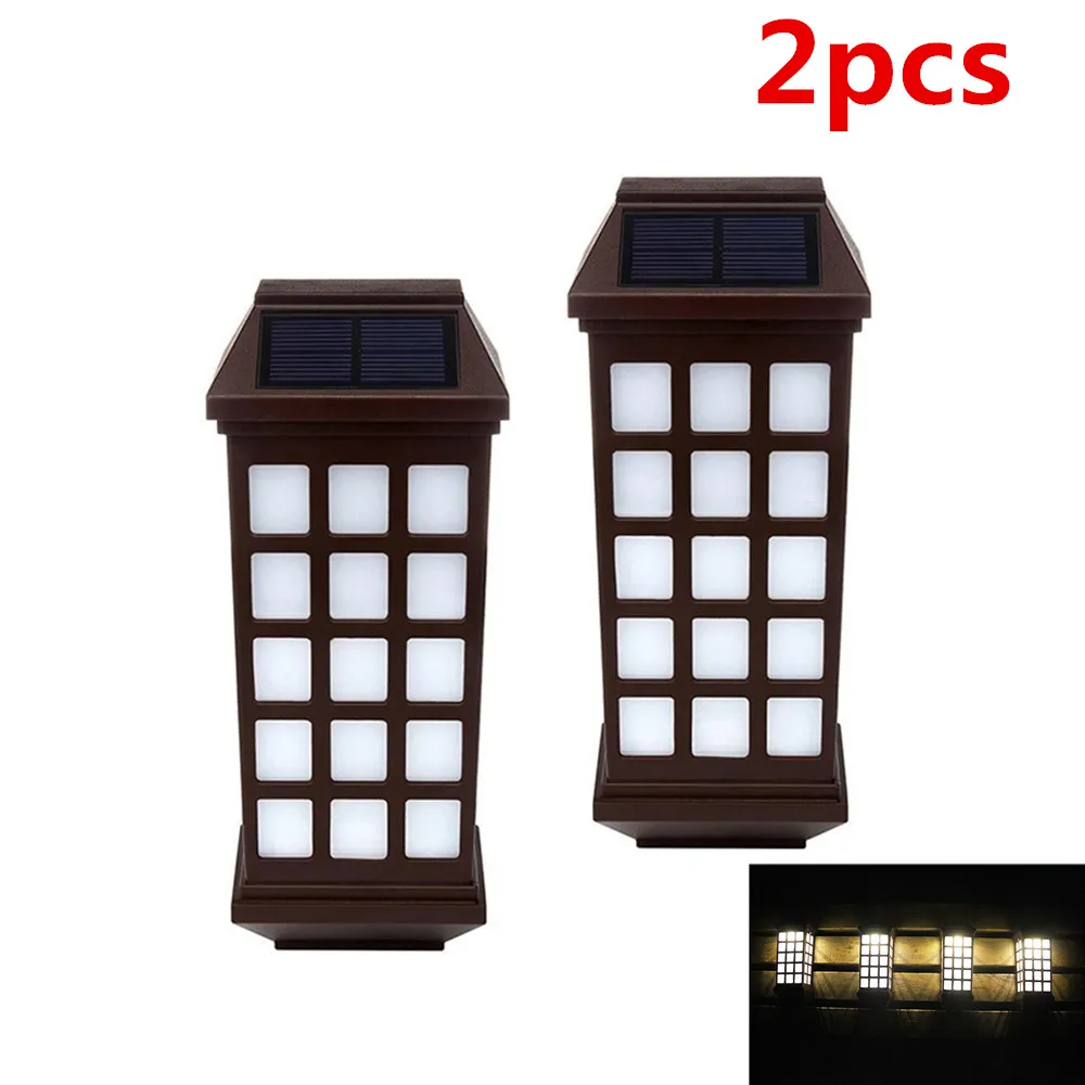 Водонепроницаемый IP55 светодиодный светильник на солнечных батареях 2 шт. 1