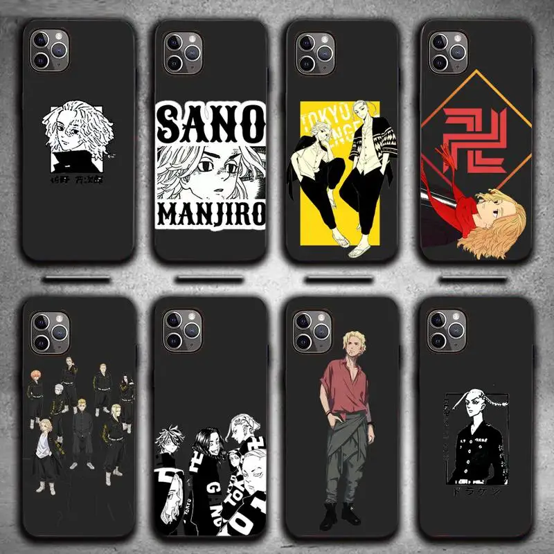 

Anime Tokyo Revengers Manga Phone Case for iPhone 7 8 11 12 Pro X XS XR Samsung A S 10 20 30 51 Plus pro Max mobile bags