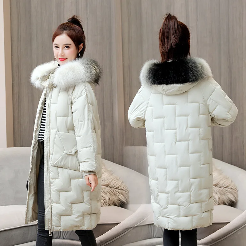 Зимняя куртка для женщин пуховая хлопковая стеганая новая зимняя Свободная с