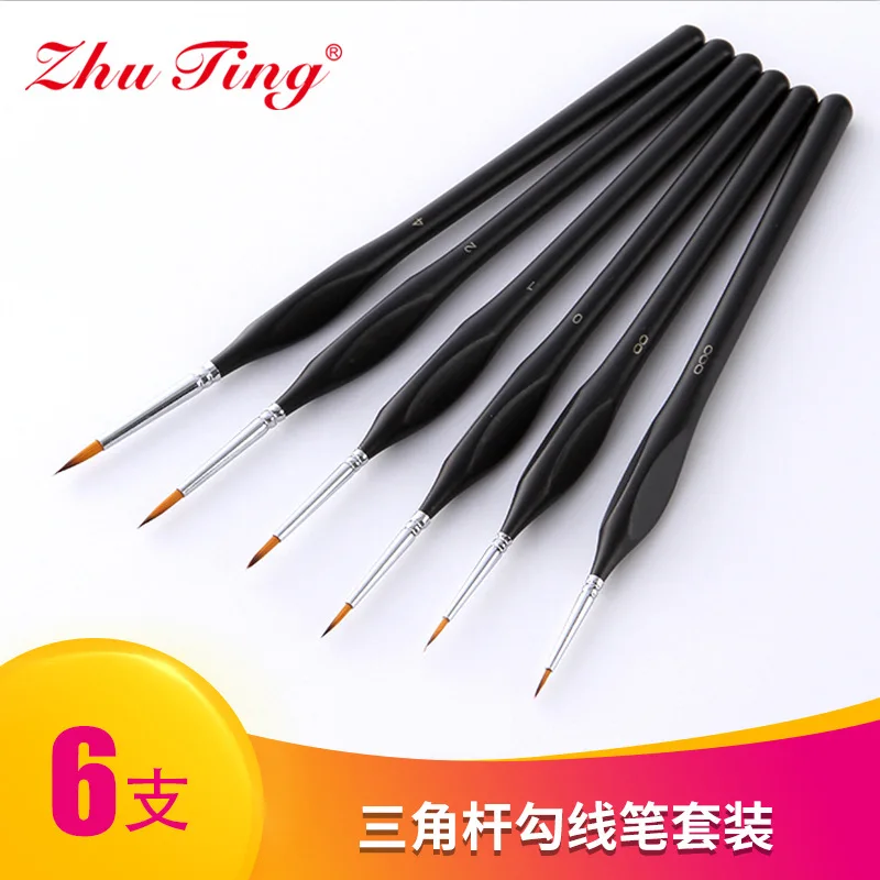 

6pcs Miniature Artist Paint Brushes Set Fine Detail Paint Brushes Artist Miniature Model Maker Tool Set for Oil Watercolor Paint