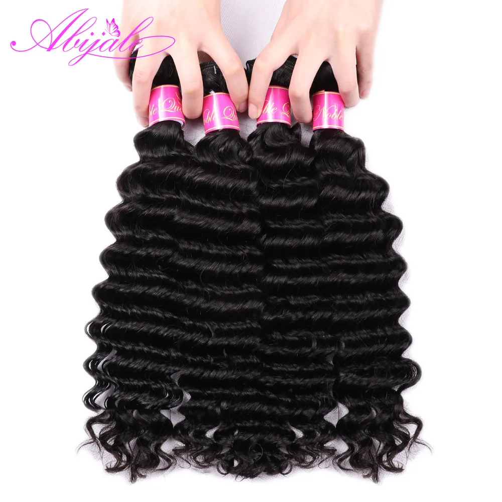 Узкие кудрявые бразильские волнистые пучки волос Abijale с застежкой 3 пряди