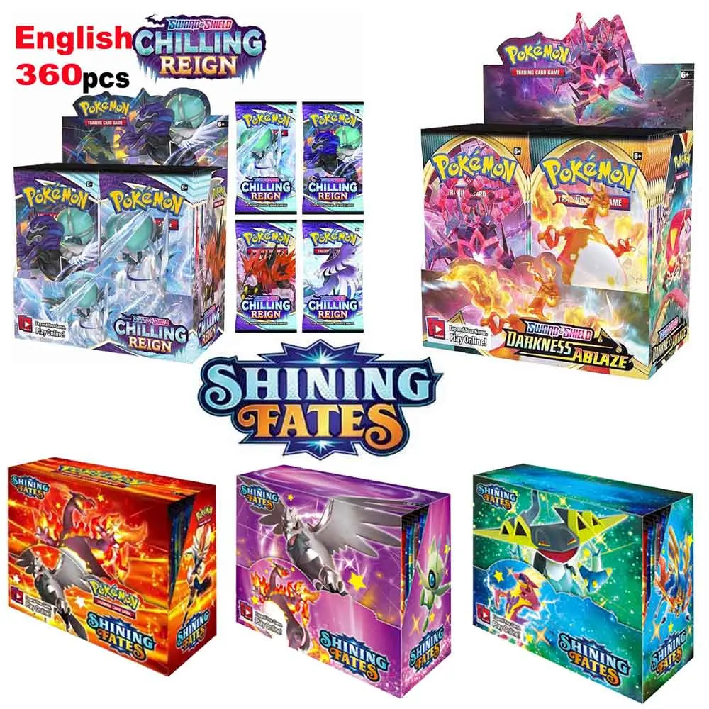 360 шт./кор. английский продавцов Pokemon Card TCG: блестящий судьбы карты усилитель