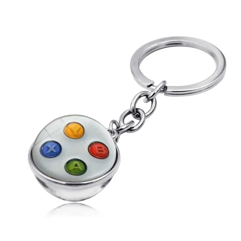 5H-XSWX2027-3 Игровой контроллер узор двухсторонний стеклянный шар брелок кулон Модный Ювелирный брелок для ключей держатель Geeky Boyfriend идеальный подарок - Цвет: 5H-XSWX2027-3