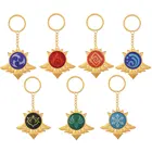 Брелок для ключей Genshin Impact, металлические ювелирные изделия, 7 элементов, косплей, оружие, глаз Божий, аксессуары, детские игрушки, подарки